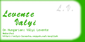 levente valyi business card